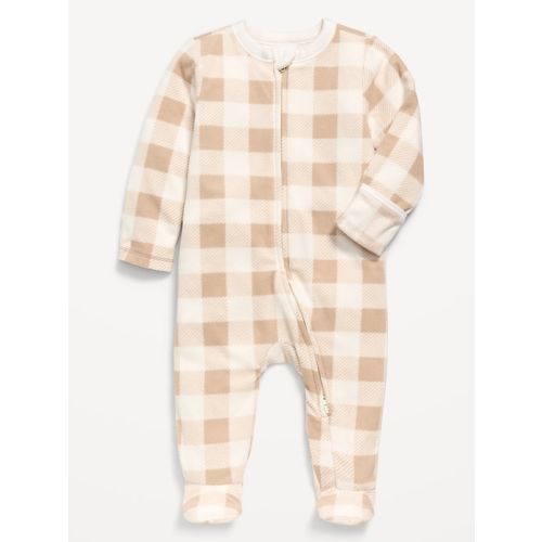 2-Way-Zip Sleep & Play Microfleece Footed One-Piece for Baby | Old Navy
