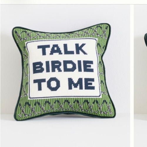 Furbish Studio Game Day Petite Needlepoint Pillow | AnthroHome