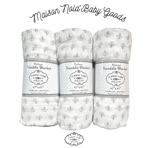 Fleur De Lis Muslin Swaddle | Maison Nola