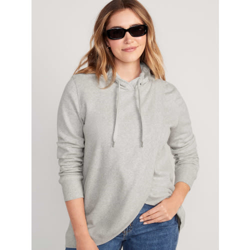 Maternity Cross-Front Nursing Pullover Hoodie