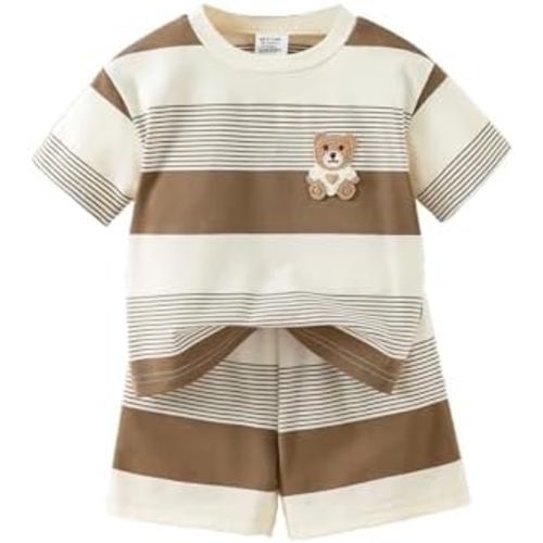 Infant Toddler Baby Boy Clothes Outfits,2 Pieces Cute Summer Short Sleeves T-Shirt Tops+Shorts Set 6M-3T
