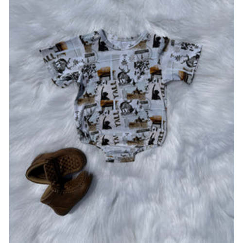 Cowboy Collage Bubble Romper (FINAL SALE) – Bella-Breez Boutique