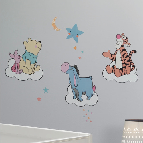 Disney Baby Winnie the Pooh Hugs Piglet/Eeyore/Tigger Wall Decals