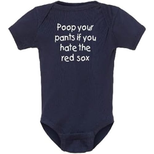 Campus Originals Poop Your Pants if You Hate the Red Sox Funny Yankees Fan Baby Bodysuit