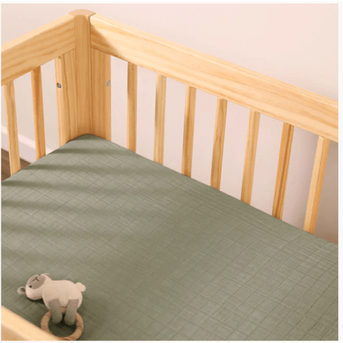 Babyletto All-Stages Midi Crib Sheet in GOTS Certified Organic Muslin Cotton