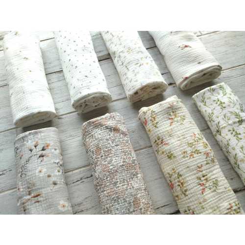Organic Muslin Flower Baby Swaddle Blanket: Lightweight Floral Wrap