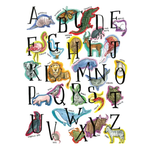 Animal ABC Poster Print — Lauren Kaelin