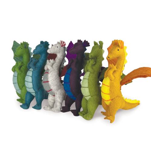 Handmade Felt Dragon: Stuffed Animal Toy