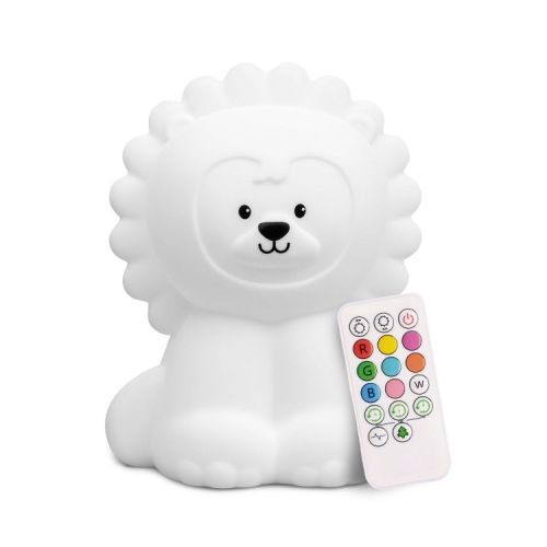 LumiPets LumiLion Nightlight: Silicone Night Light with LED, Dimmable Settings, Battery Powered for Kids' Bedrooms