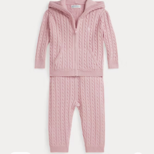 Mini-Cable Full-Zip Hoodie & Pant Set