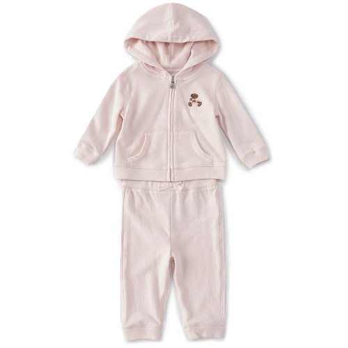 Ralph Lauren Baby Girls Polo Bear Terry Fleece Hoodie & Pant Set
