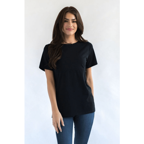 Classic Cotton Nursing Tee - Solid Black – Nursing Queen