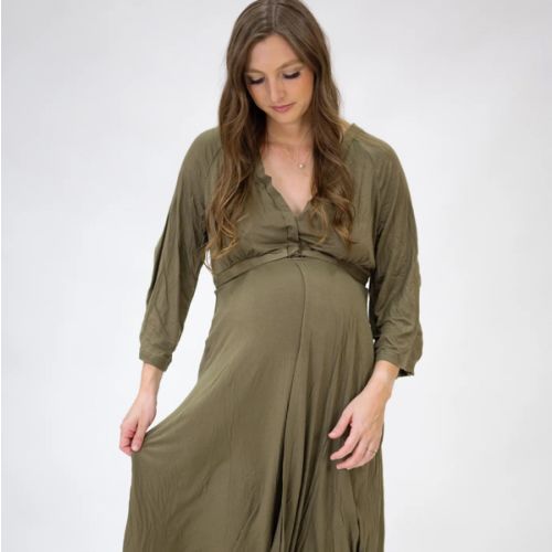 Amelia Labor & Postpartum Gown in Sage – Lila