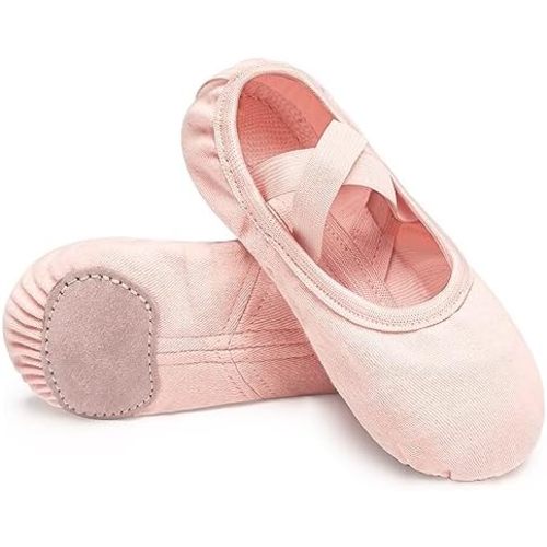 Stelle Ballet Shoes Toddler Slippers Highly Elastic Canvas Girls Ballerina Dance Shoes for Toddler/Little Kid/Big Kid/Women