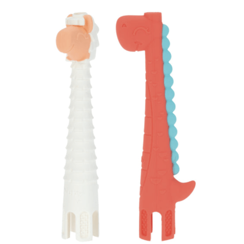 Sensory Tube Teethers (2 Pack) | White & Red