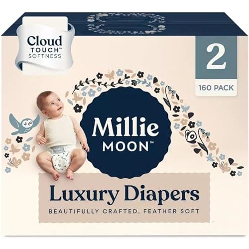 Millie Moon Luxury Diapers (Size 2 & 160ct)