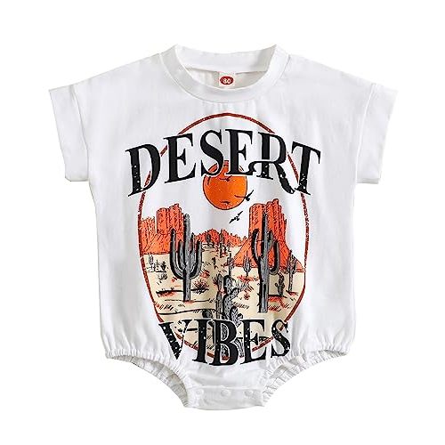 SAYOO Western Baby Girls Boys Bodysuit Clothes Country Cowboy Cowgirl Funny Cute Infant Creeper One-Piece Baby Bodysuit