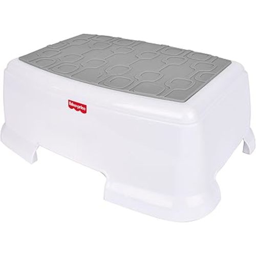 Fisher-Price™ Toddler Step Stool – Non-Slip Textured Top, Wide Stable Base, Lightweight Potty Training Boost for Kids, Bathroom & Sink Stool for Toddlers