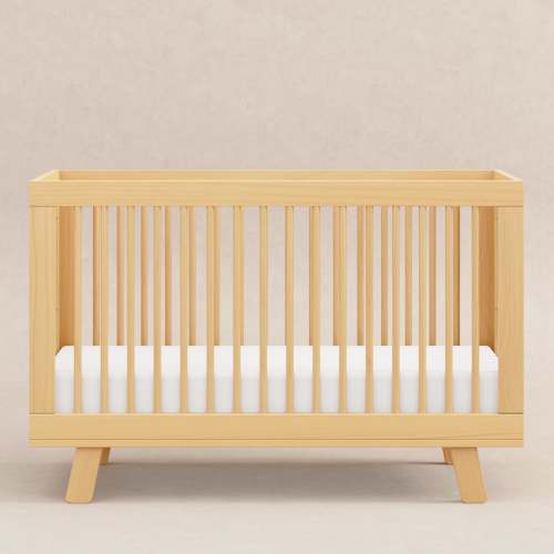 Hudson 3-in-1 Convertible Crib with Toddler Bed Conversion Kit _ HONEY