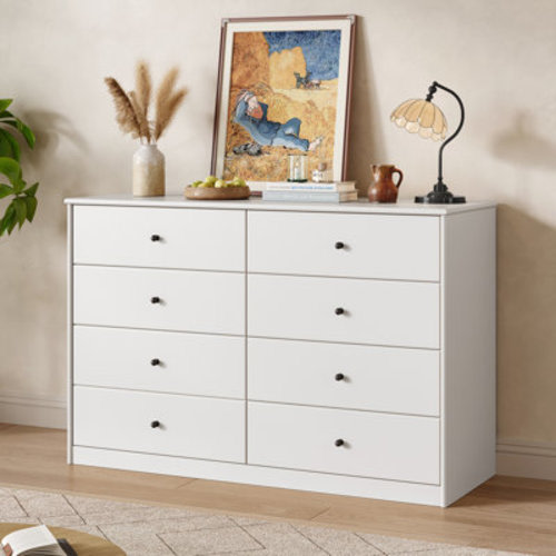 Ebern Designs Wood 8 Drawer Dresser | Wayfair