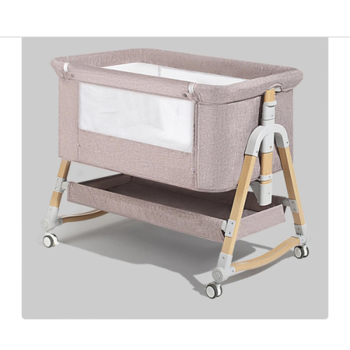 HARPPA Cuddly 3-in-1 Baby Bassinet Bedside Sleeper for Reflux | Attaches to Bed, Adjustable 5 Heights, Non-Toxic & CPSC Certified | Sturdy Aluminum Frame, Portable Wheels, Tool-Free Setup, Gentle Rocking | Perfect for Newborns, Infants, Small Spaces & Saf