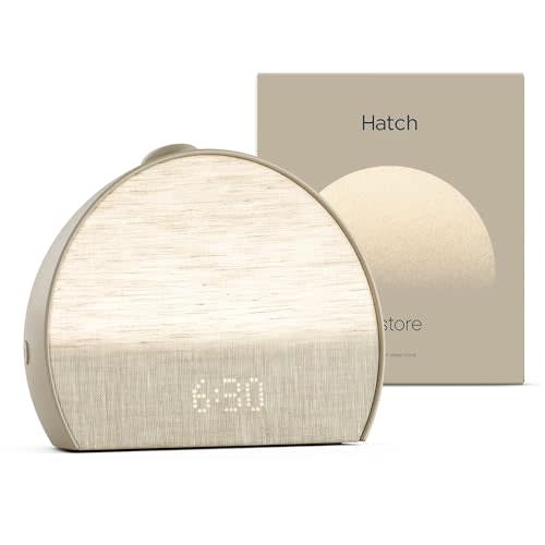 Hatch Restore 3 Sunrise Alarm Clock, Sound Machine, Smart Light (Putty) - White Noise, Screen-Free Sleep Routine