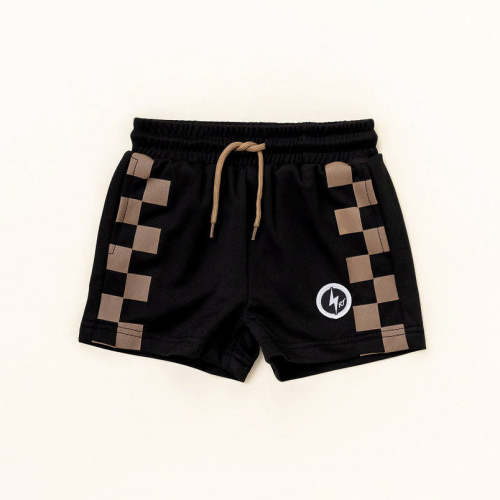 All Day Check Shorts – Onyx Drift | Lightweight Everyday Shorts | Rad Toddler