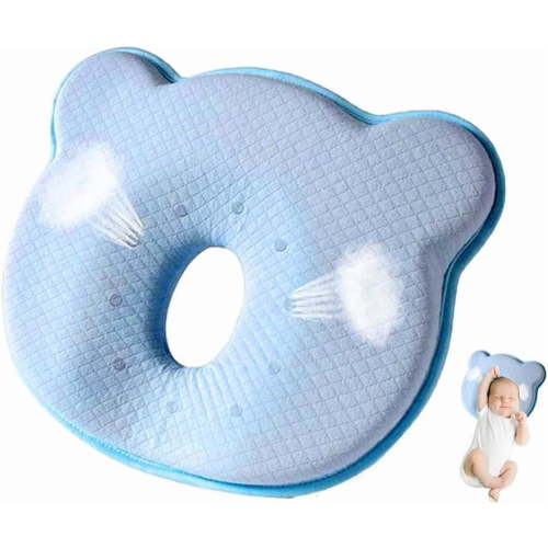 2025 New Upgrade Donut Soft and Cozy Pillow Prеvents FΙat hеad and Shapеs Hеad Memory Foam Travel Pillow,Cute Cartoon Bear Soft and Cozy Pillow