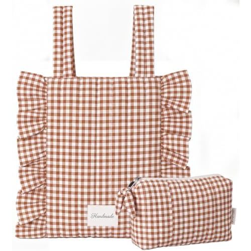 Abbylike Plaid Stroller Bag with Detachable Handle Drawstring Pocket Includes Mini Pouch Universal for Strollers