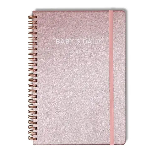Baby's Daily Log Book - Baby Planner for Newborn with 152 Pages for Feed, Sleeping, Diaper, Awake Time to Track Baby's Schedule - Rose PU Cover