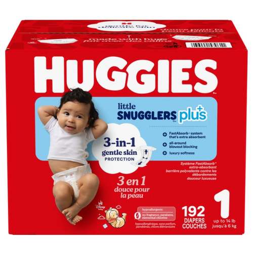 Huggies Little Snugglers Plus Diapers, Sizes 1 | Costco