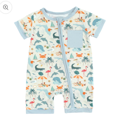 Explore Florida Bamboo Baby Shortie Romper – Emerson and Friends