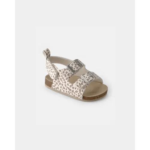 Baby Girl Cheetah Sandals - Cream | Carter's