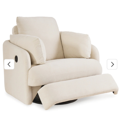 Pillar Peak Oyster Swivel Glider Recliner - Luna Furniture