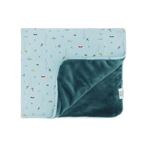 Gone Fishing Small Ribbed Youth Blanket – Brave Little Ones