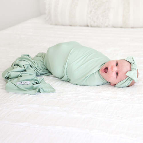 Sage Swaddle Headband Set
