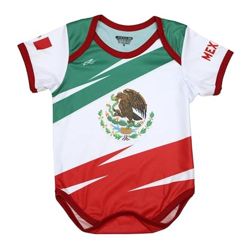 ARZA Mexico Soccer Baby Outfit Mameluco New W/O Tag Sizes 3 to 12 Months Tricolor