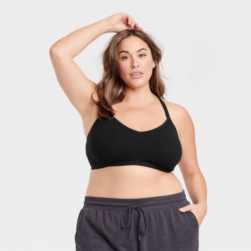 Women's Nursing Bralette - Auden™ Green M: Racerback, Pullover, One-handed Cup Release, Unlined Wireless Design