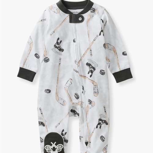 Burt's Bees Baby Boys Sleep and Play PJs, 100% Organic Cotton One-Piece Zip Front Romper Jumpsuit Pajamas