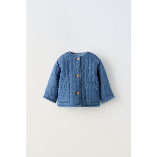 CRAB SHORTSFAUX DENIM PADDED JACKETCONTRASTING TOPSTITCHING TWILL PANTS