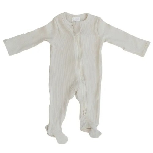 Organic Footed Zipper One-Piece