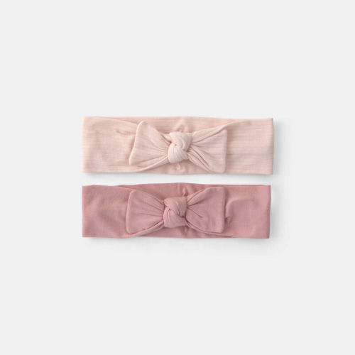 Baby Girl 2-Pack Bow PurelySoft™ Headwraps - Pink | Carter’s Oshkosh Canada