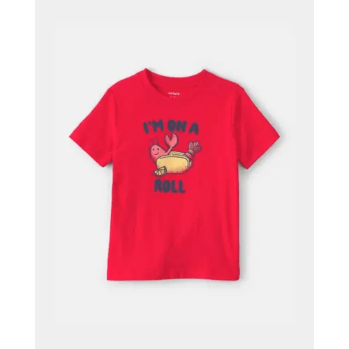 Toddler 'I'm on a Roll' Lobster Graphic Tee - Red | Carter's
