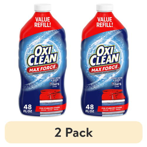 (2 pack) OxiClean Max Force Laundry Stain Remover Spray Refill, 48 fl oz