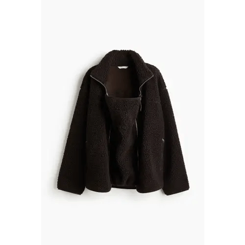 Mama Before & After Babywearing Teddy Jacket - Dark Brown (Size XL)