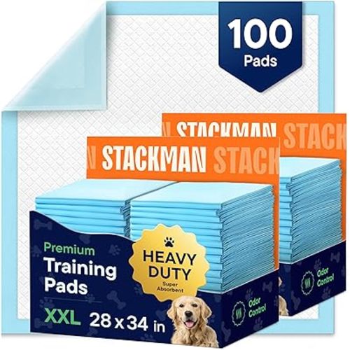 Puppy Pads XL 28x34 [100-COUNT] Dog Pads Extra Large 28" x 34" Leak-Proof Dog Pee Pads - Quick-Dry Puppy Pee Pads Pet Potty Training - Heavy Duty Super Absorbent Wee Wee Pads for Dogs Bulk -100 Pack