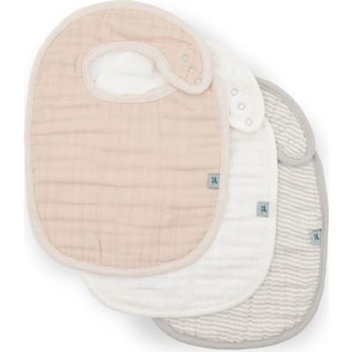 3-Pack Organic Cotton Muslin Bibs