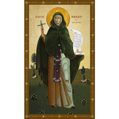 Icon of St. Brigid of Kildare - 20th c. - (1BR10) - Uncut Mountain Supply