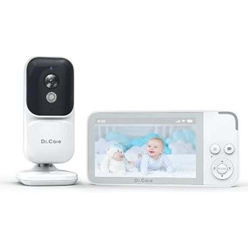 Dr. Care NeoView Video Baby Monitor -3.5” Screen, 2-Way Audio, Video Loop Recording, Night Vision, Real-Time/VOX Monitoring, Temperature Sensor, Lullabies, No Wi-Fi (Supports Up to 128GB)