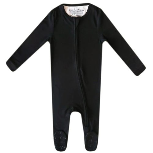 Copper Pearl Zip-Up Footie Baby Pajamas – Soft Newborn Onesies for Boys & Girls, Tag-Free with Two-Way Zipper Baby Sleepers for Newborn - 24 Months, Midnight